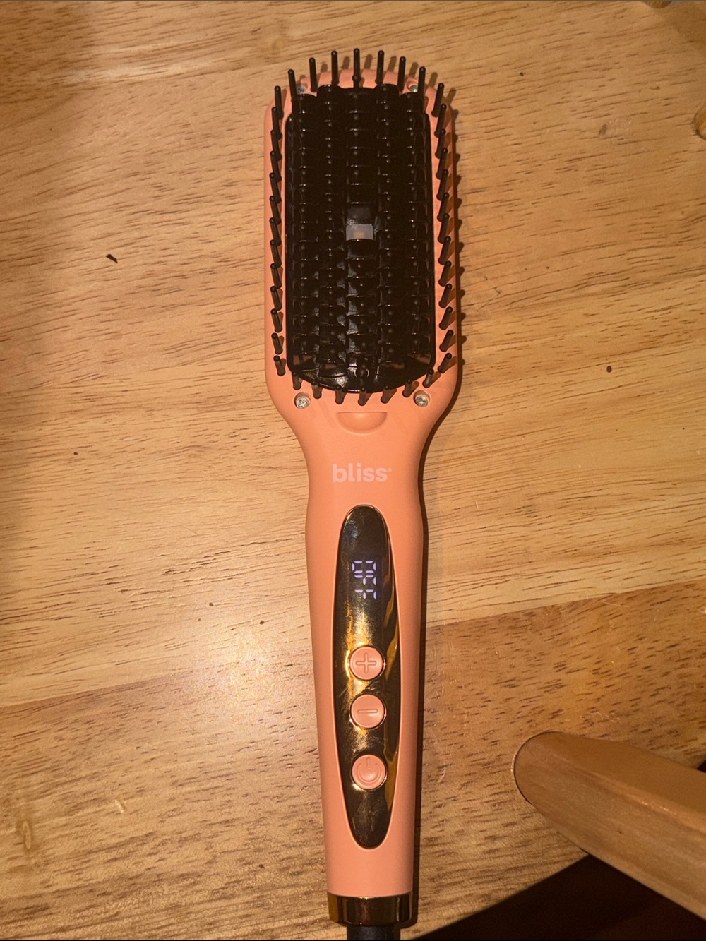 Bliss Coral Electric Hair Straightening Brush with Digital Display